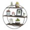 Circle Rustic Decor Floating Wall Shelves Metal Storage Rack.